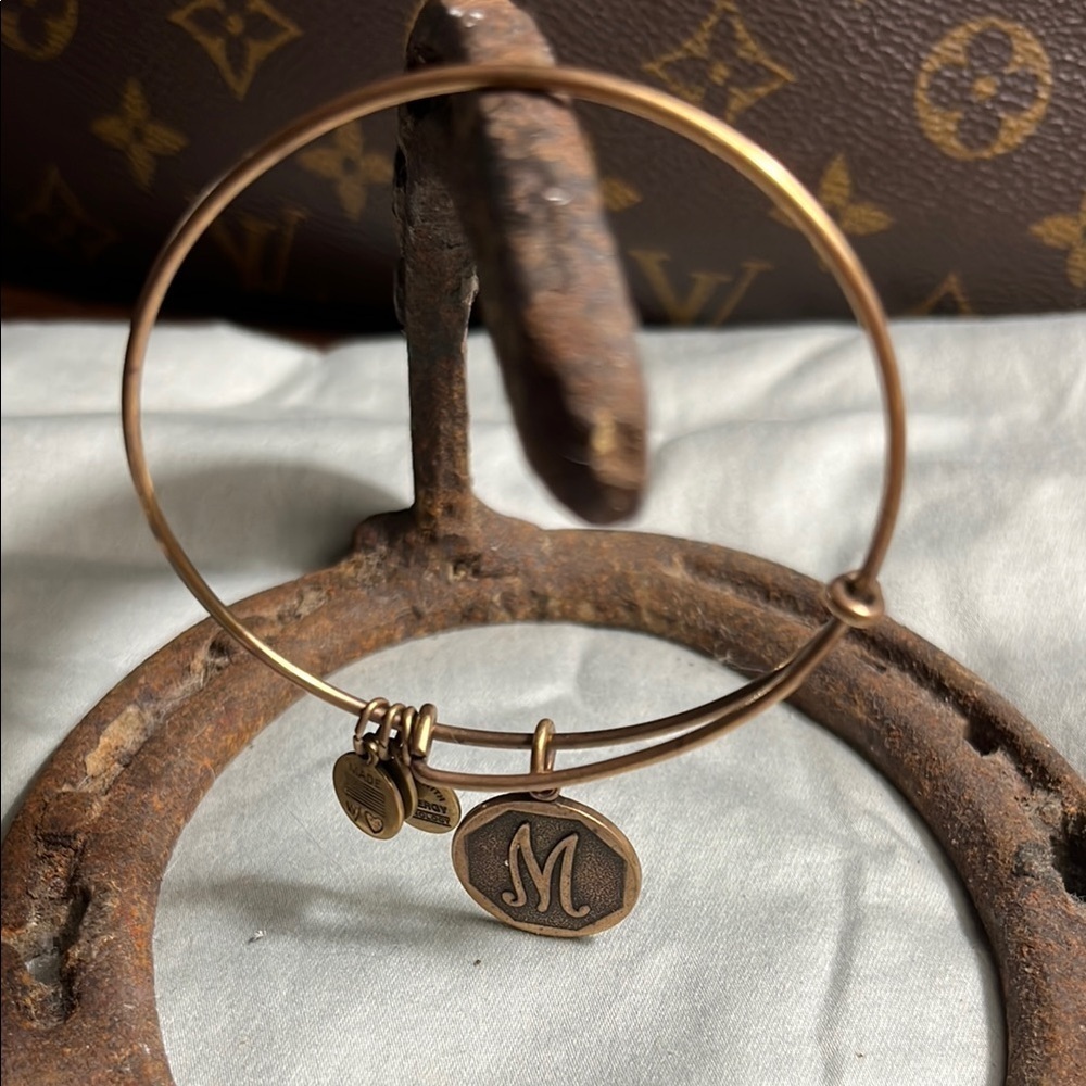 Alex and Ani Gold Monogram Bracelet